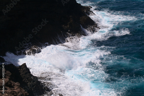 Gran Canaria, landscape of steep eroded north west coast between Galdar and Agaete municipalities, hike between villages Sardina del Norte and Puerto de Las Nieves