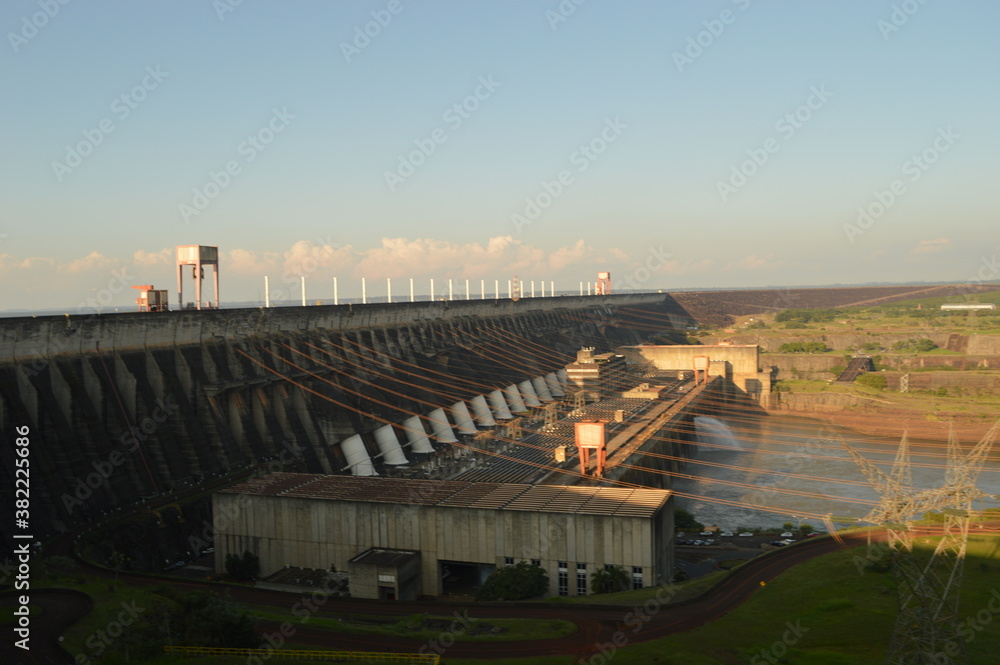 The stunning and powerful Iguzu River Dam and Waterfalls between Brazil, Argentina and Paraguay The stunning and powerful Iguzu River Dam and Waterfalls between Brazil, Argentina and Paraguay