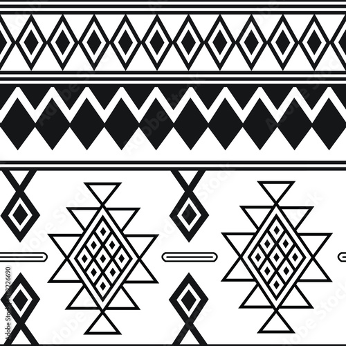 Traditional Berber Geometrical tattoos and decorations seamless pattern
