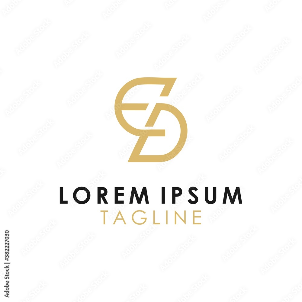 letter E D ED monogram logo template letter E D ED monogram logo template