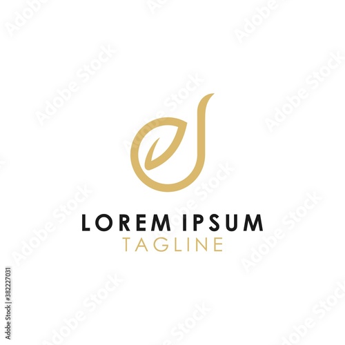 letter E D ED monogram logo template