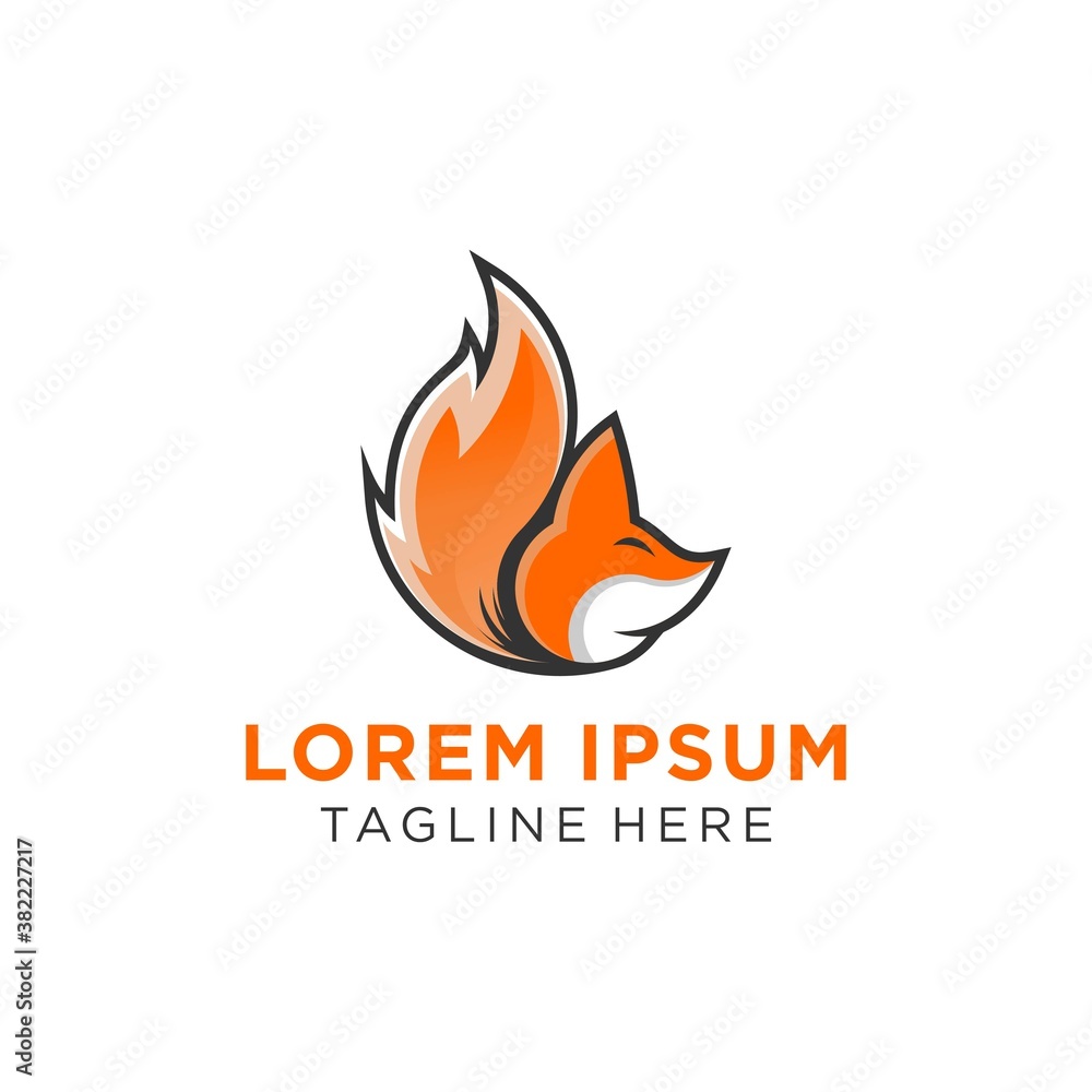 modern creative fox mascot logo template modern creative fox mascot logo template