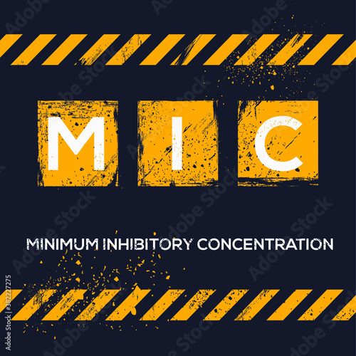 MIC mean (Minimum Inhibitory Concentration),Vector illustration.