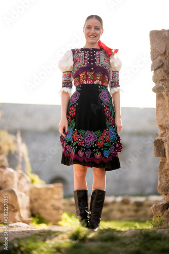 Slovak folklore. Slovak traditional costumes.