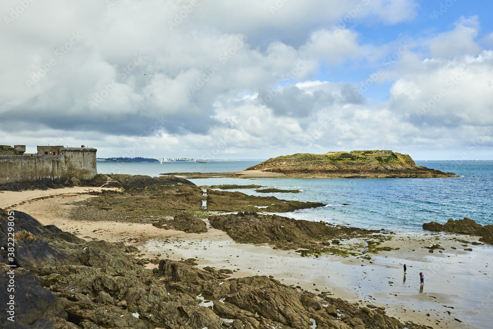 Grand Be and Petit Be islands in Saint Malo, Brittany, France