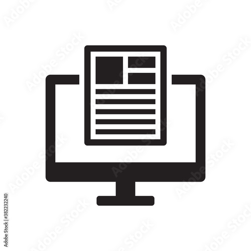 Article blog icon - online blogging vector symbol