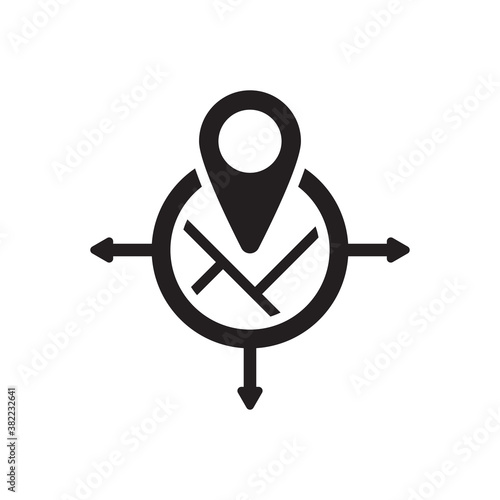 Direction map pin icon - location map pin icon photo