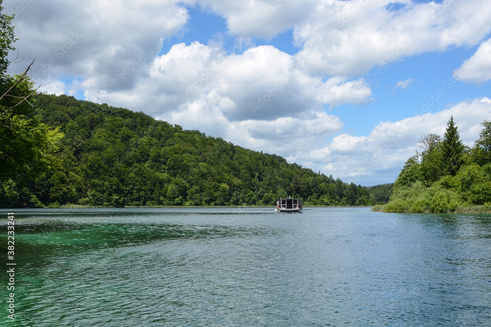 Plitvice Lakes National Park in Croatia - Boat Ride in the Peaceful Beautiful Lake
