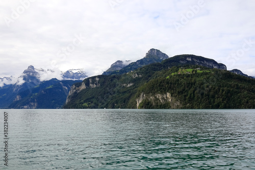 Alpine mountains and the magnificent Lake Lucerne