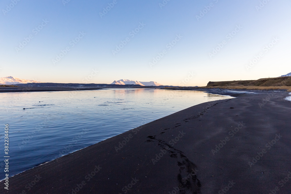 sunset over Vatnsnes peninsula, Northwest Iceland