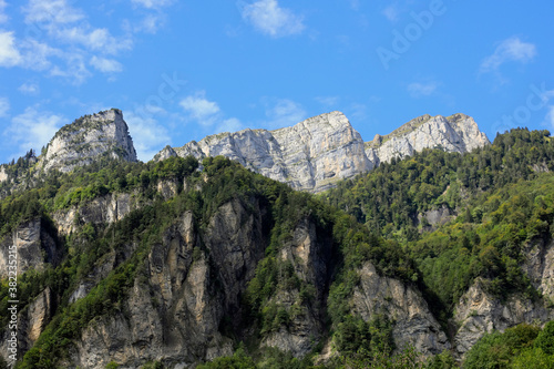 Mountain peaks in the Swiss Alps