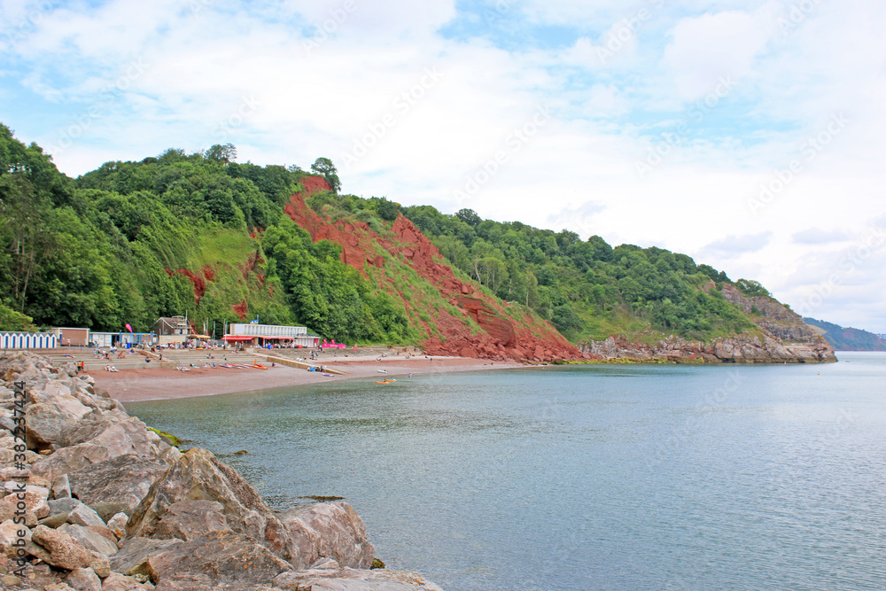 Obraz premium Oddicombe beach, Torquay, Devon