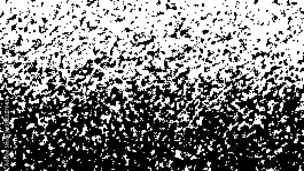 Pixel background. Black and white gradient of squares. Halftone of squares. Abstract mosaic geometric background. Vector illustration. Pixel background. Black and white gradient of squares. Halftone of squares. Abstract mosaic geometric background. Vector illustration.