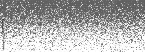 Pixel background. Black and white gradient of squares. Halftone of squares. Abstract mosaic geometric background. Vector illustration.