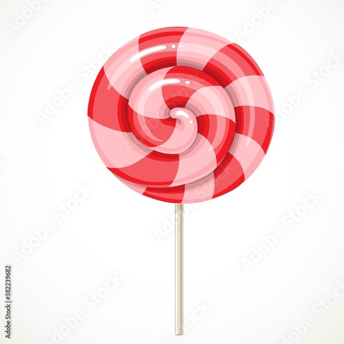 Candy lollipop on a stick isolated on a white background