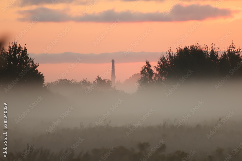 Obraz premium morning with fog