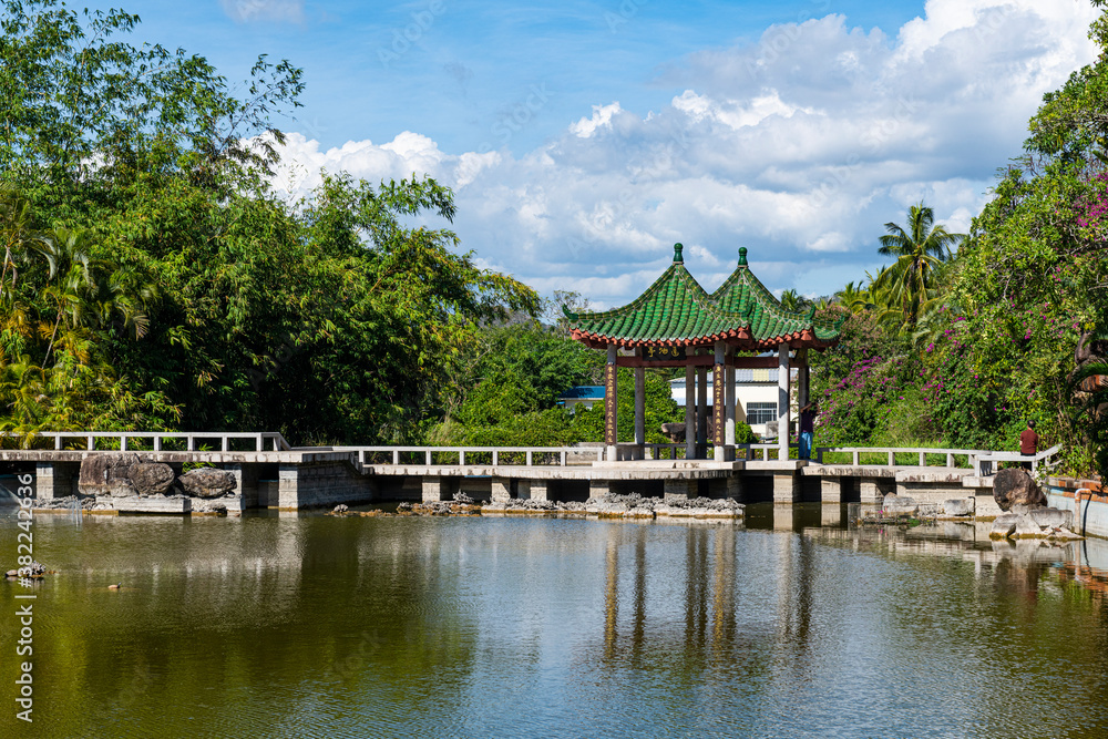 Pool in the Nanshan Temple, Sanya, Hainan, China Pool in the Nanshan Temple, Sanya, Hainan, China