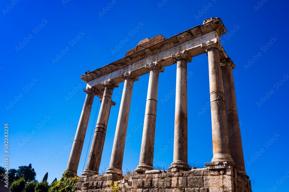 Temple of Saturn, Roman Forum, Rome, Lazio Temple of Saturn, Roman Forum, Rome, Lazio