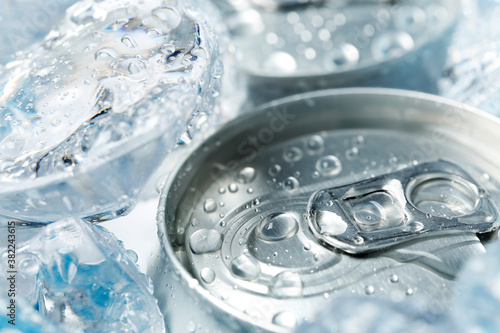 Photography soft drink in ice