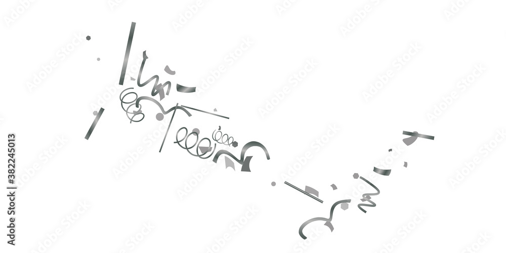 Naklejka premium Silver confetti.