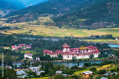 Punakha Dzong, the second largest and second oldest dzong in Bhutan, Punakha, Bhutan photo