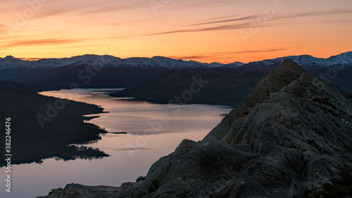 Ben A'an, one of the most popular of Scotland's smaller hills with stunning views over Loch Katrine, The Trossachs, Scotland