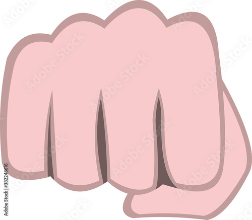 Vector illustration of fist bump emoticon