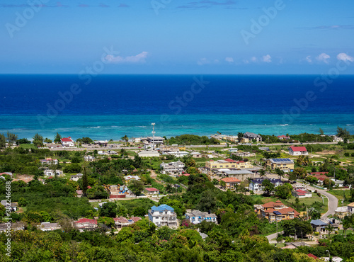 Coastline view from Greenwood Great House, Saint James Parish, Jamaica, West Indies, Caribbean, Central America