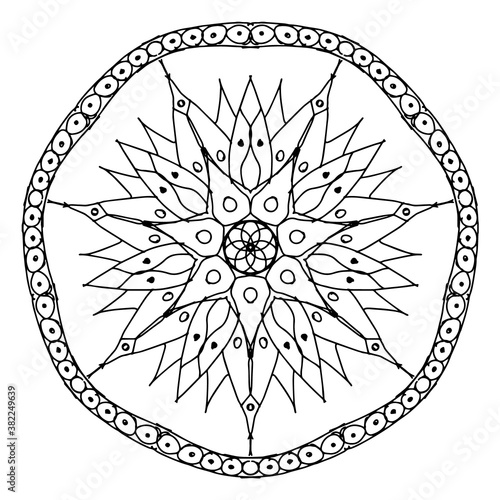 vector mandala pattern on white background