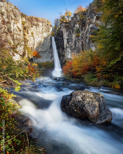 waterfall in autumn © franciscobertotti