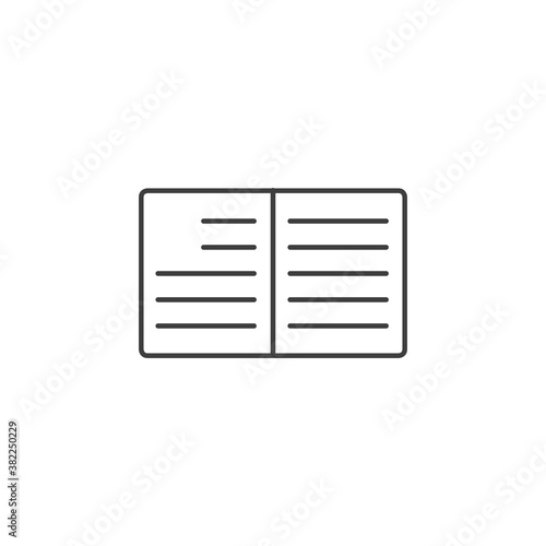 Student journal line icon. ...