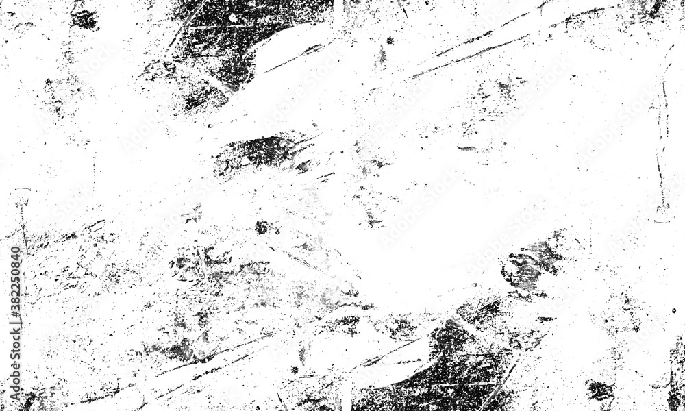 Abstract Black and White Illustration Texture. Grunge Vintage Surface with Dirty Pattern in Cracks, Spots, Dots. Abstract Monochrome Background