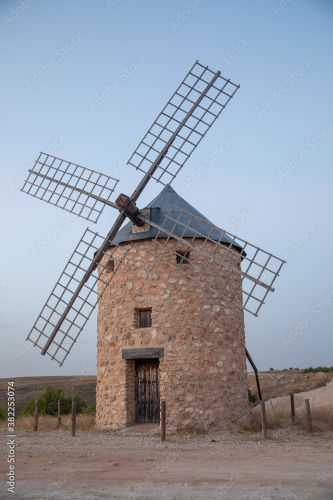 Windmills at sunset, Castile-La Mancha, Spain