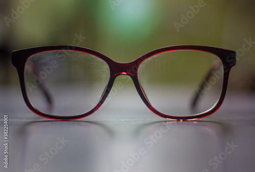 glasses with unfocused background