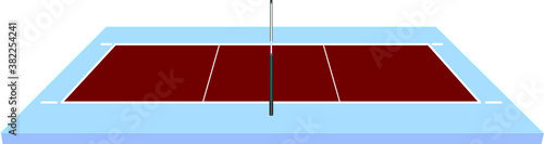 realistic volleyball field vector graphics