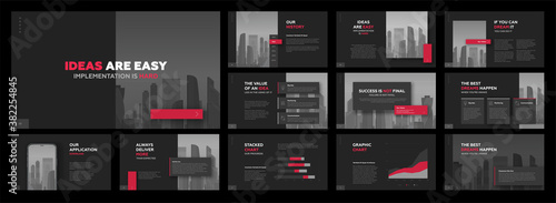 Modern powerpoint presentation templates set. Use for modern keynote presentation background, brochure design, website slider, landing page, annual report, company profile.