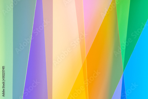 Transparent colorful strips