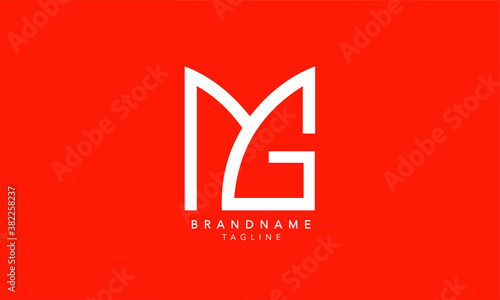 Alphabet letters Initials Monogram logo MG, GM, M and G