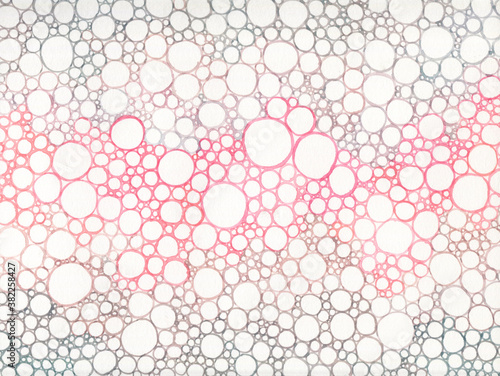 Fototapeta Pink and grey watercolor circles abstract background