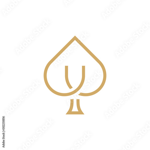 Simple ace logo design vector