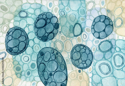 Abstract science microscopic cells background photo
