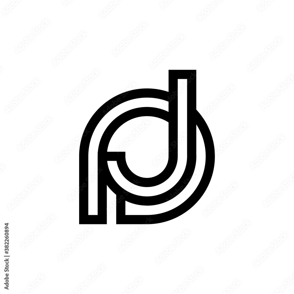 Letter PJ logo design vector Letter PJ logo design vector