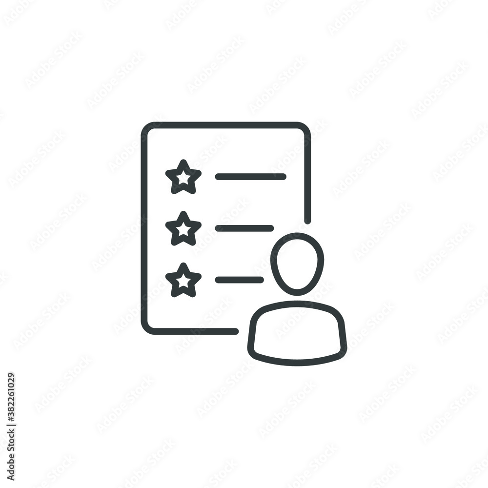customer review icon, quality rating, feedback, three stars line symbol on white background - editable vector illustration eps10 customer review icon, quality rating, feedback, three stars line symbol on white background - editable vector illustration eps10