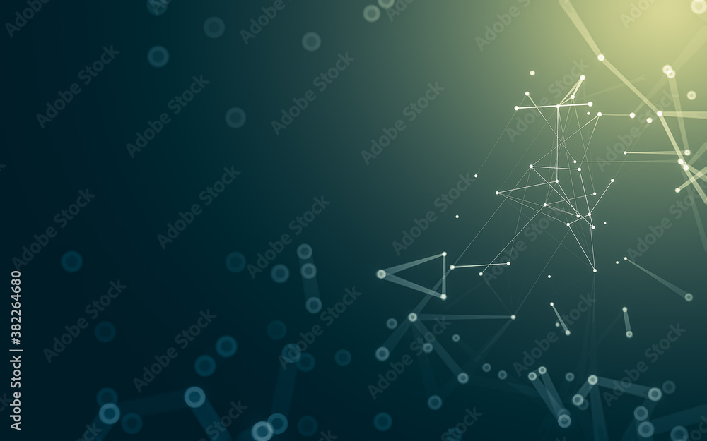 Abstract background. Molecules technology with polygonal shapes, connecting dots and lines. Connection structure. Big data visualization. Abstract background. Molecules technology with polygonal shapes, connecting dots and lines. Connection structure. Big data visualization.