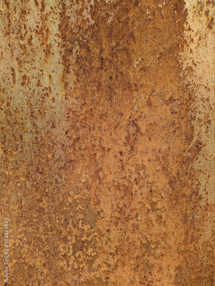 Fototapeta premium Colored rusty stained metal wall texture pattern