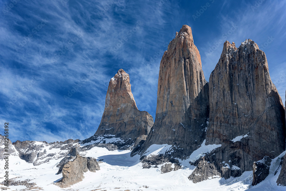 Mountain summit in Torres del Paine National Park, Patagonia, Chile Mountain summit in Torres del Paine National Park, Patagonia, Chile