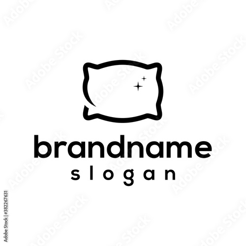 Simple pillow logo design vector