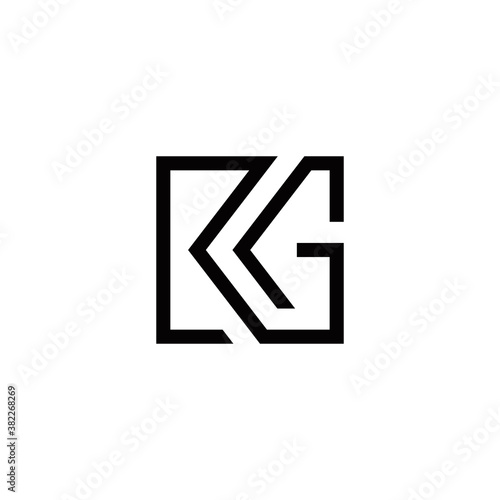 k f g kg fg kfg initial logo design vector symbol graphic idea creative