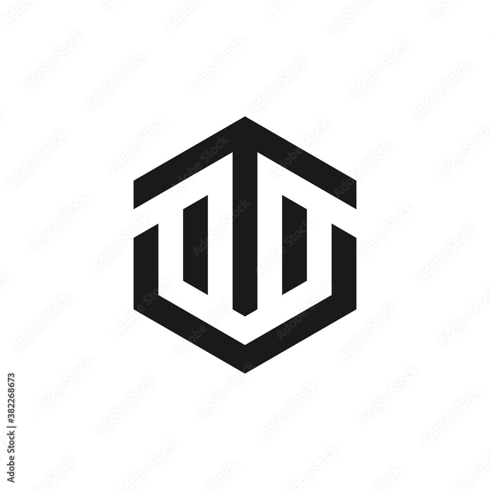 Letter T and up logo design vector Letter T and up logo design vector