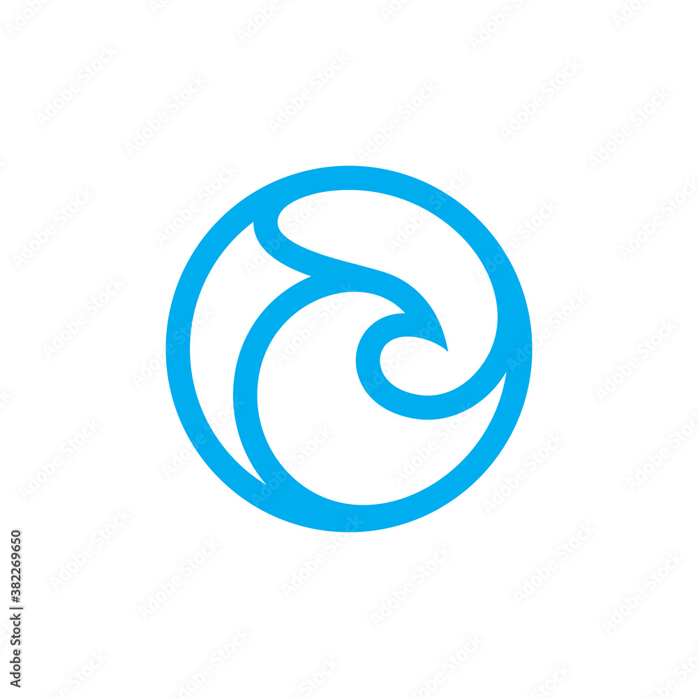 Simple and modern wave logo design vector Simple and modern wave logo design vector